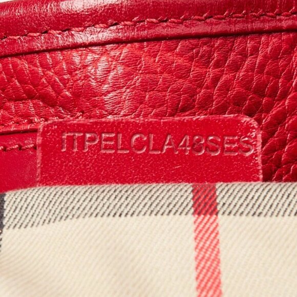 Burberry Red Leather Canterbury Tote Bag - Picture 9 of 11